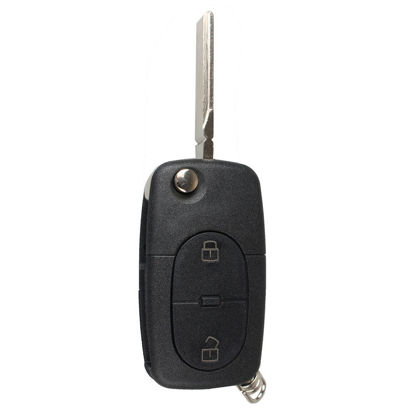 2 button Key Blank Fob Shell Case Remote Flip Folding Replacement For Audi TT A2 A3 A4 A6 A8 S6 Tire Pressure Alarm car-styling