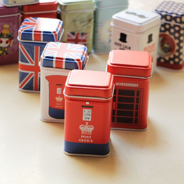 Wholesale- toothpick holder candy box tin storage box table decoration and accessories small colors mixed