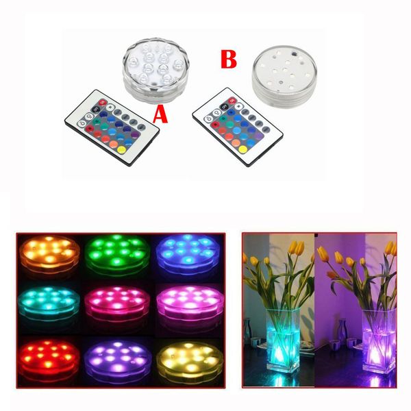 Umlight1688 200Pcs LED Multi Color Submersible Waterproof Vase Base Light With Remote Great For Wedding Party Pond Aquarium Floral