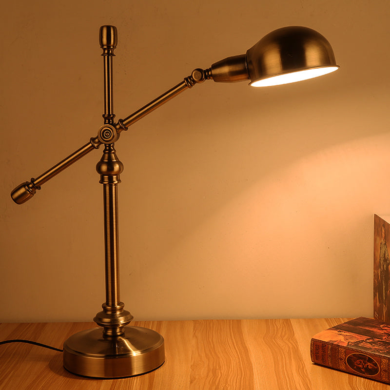 European style creative led work lamp bedside Bedroom desk lamps study bedside American Rural retro antique copper Shop decoration