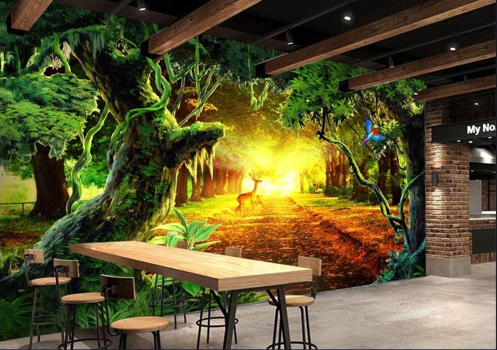 3d wallpaper custom photo Non-woven mural European Sunny forest tree decoration painting picture 3d wall muals wall paper for walls 3 d