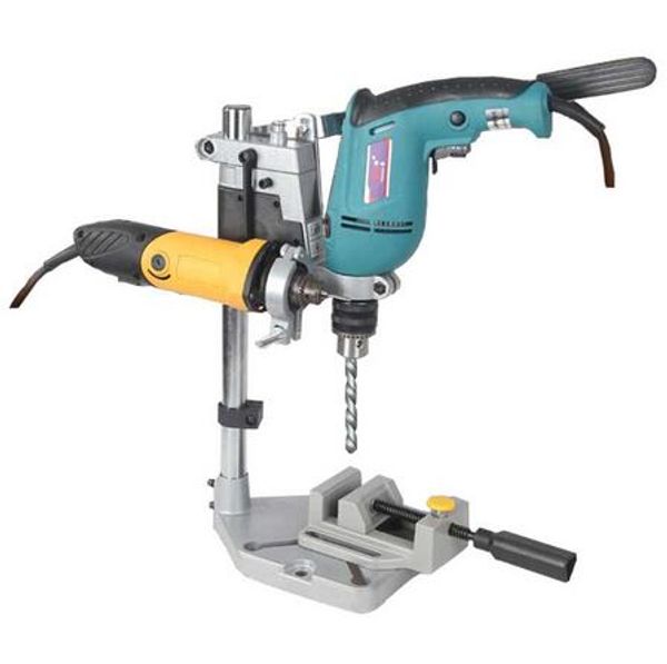 Dremel Electric Drill Stand Power Rotary Tools Accessories Bench Drill Press Stand DIY Tool Double Clamp Base Frame Drill Holder