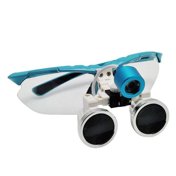 Freeshipping CE Proved Watch Tiny Equipment observ stone plant animmal Dental Loupes Dental Glasses 3.5X 420mm +LED Head Light Lamp