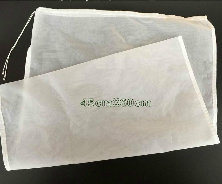 5pcs bag 45x60cm-200-260-300meshes 74-55-48microns Food nut milk tea fruit juice finest Nylon mesh strain filter bag brew wine