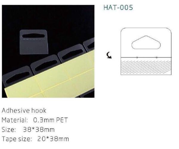 100pcs Supermarket merchandising self - adhesive hanger aircraft hole hook PET plastic bubble sticky hook