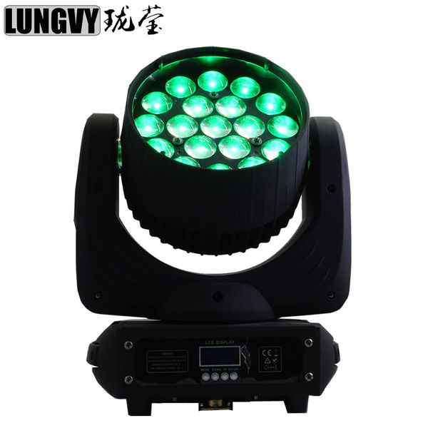 19*12W RGBW 4 IN 1 LED Zoom Moving Head Light DMX 16CHs Stage Effect Disco Dj Bar Light LED Stage Equipments