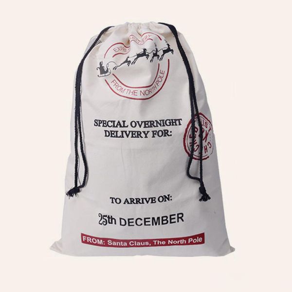 Treat & Trick Halloween Sacks Candy Gifts Bag Cotton Canvas Kids Pumpkin Spider Large Canvas Monogrammable Santa Claus Drawstring Bag