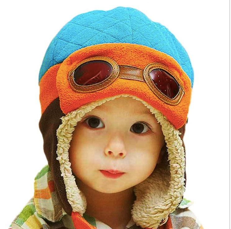 Toddlers Cool Baby Boy Girl Kids Infant Winter Pilot Warm Cap Bomber Hat Head ciucumtance from 47-52cm 4 Years 90g