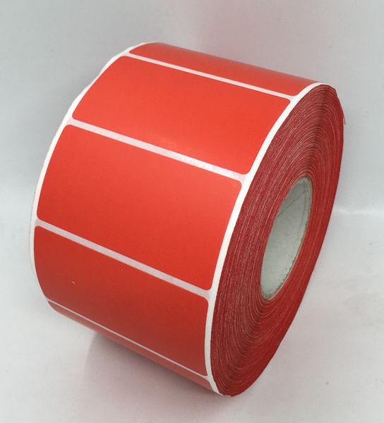 60*30MM 1500PCS-roll direct print blank paper sticker label color package barcode stickers printed rolling labels