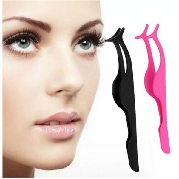 Wholesale False Eyelashes Makeup Tool Stainless Steel False Eyelash Fake Eye Lash Applicator Clip Makeup Tweezers
