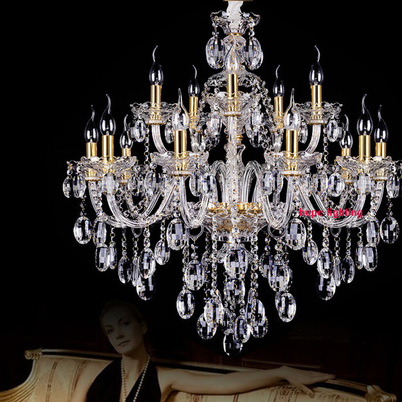 Lamp Modern LED Crystal Chandelier European Candle lustres Children&#039;s Makaron Girl Princess Pendant Lamps Light Fixtures Ceiling Mounted