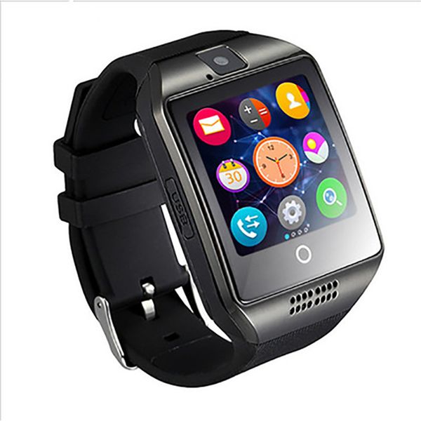 Sport Smart Watch Q18 Bluetooth FM Radio Pedometer GPS SIM TF Card Camera Remote Sleep Monitor Smart Watch for Android IOS