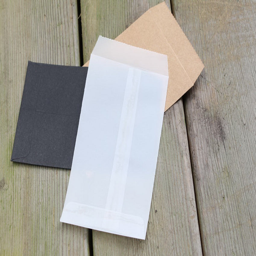 bolsas de regalo 100pcs lot 10x7cm vertical paper mailer reto mini envelopes for seed jewelery small bank card stuff vip card namecards