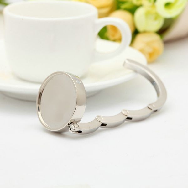 Blank DIY Handbag Hook Portable Folding Handbags Hange Bags Desk Hanger Multiple Bag Desks Hangers Foldable Purse Bag Hooks Holder Support L