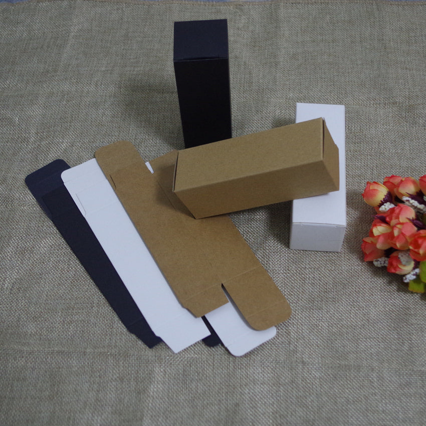 sale 100pcs lot 1 7 2 5 2 9 3 6cm white black kraft paper box diy lipstick perfume essential oil bottle packaging boxes free