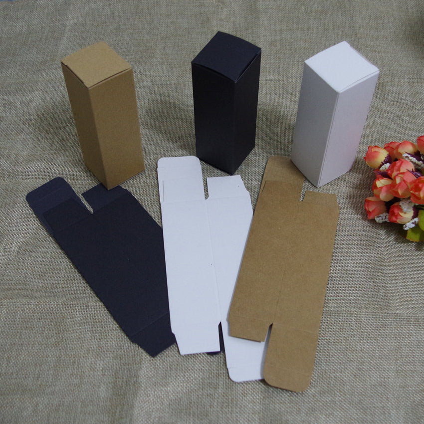 100pcs-lot box 10-20-30ml-50-100ml oil dropper bottle kraft Paper Packaging DIY Lipstick Perfume packing box for tubes