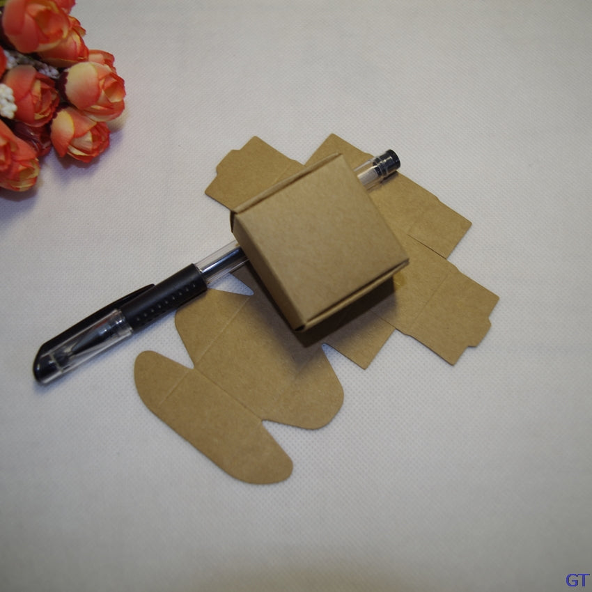 rushed tubetes 50pcs lot 3 7x3 7x2cm kraft paper box wedding gift packaging candy jewelry handmade soap bakery cake cookie chocolate