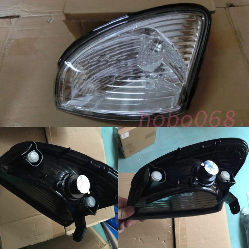 For Lexus LX470 1998-2007 CAR AUTO Front Bumper Corner Turn Signals Lights Corner Lamp NO BULBS WHITE COVER