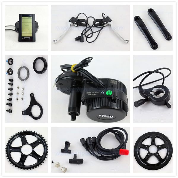 Bafang BBS02 48V 750W Ebike Motor with C965 LCD 8FUN mid drive Electric Bike conversion kits