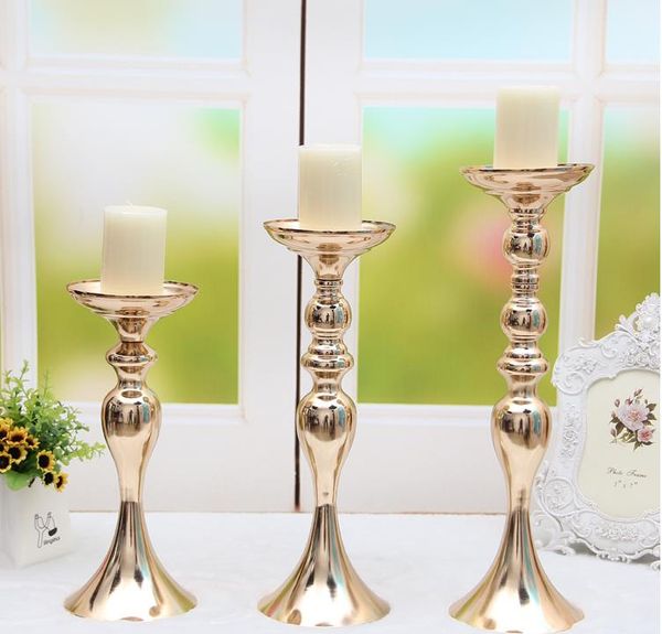 Silver Candelabra Candlestick Holder Wedding Party Iron Candlestick Household Table Ornaments White Silver Color Furnishings Multi Sizes