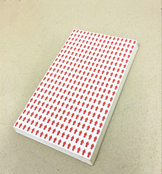 9*12mm 20400pcs-lot quare red arrow QC checking paper sticker label