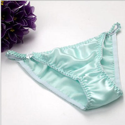 Pure silk Panties Women Small Flower Comfortable Stress Free Female 100% Mulberry Silk Briefs low-waist Lingerie underwear in stock