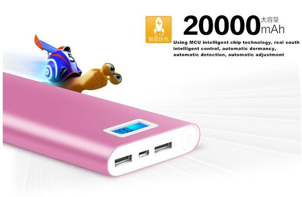 LCD power bank 20000 mah dual USB standby mobile Tablet PC gaming machine Universal compensation
