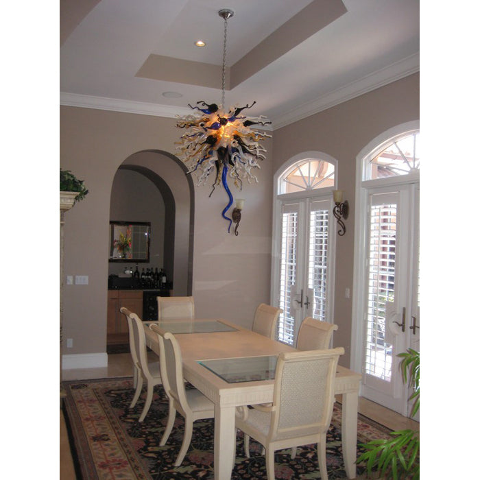 Modern Art Glass Ceiling Chandelier Light LED Bulbs Colored Blown Murano Glass Custom Made Chandelier for Villa Decor