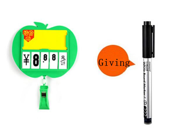 10pcs Fashion Supermarket price tag board POP advertising poster price tag display holder vegetable fruit price menu photo frame