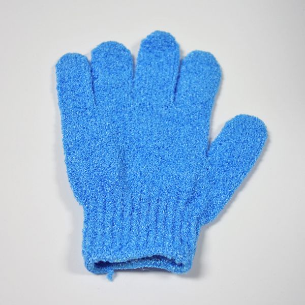 Exfoliating blue Bath Glove Five fingers Bath Gloves Convenient and comfortable health free shipping