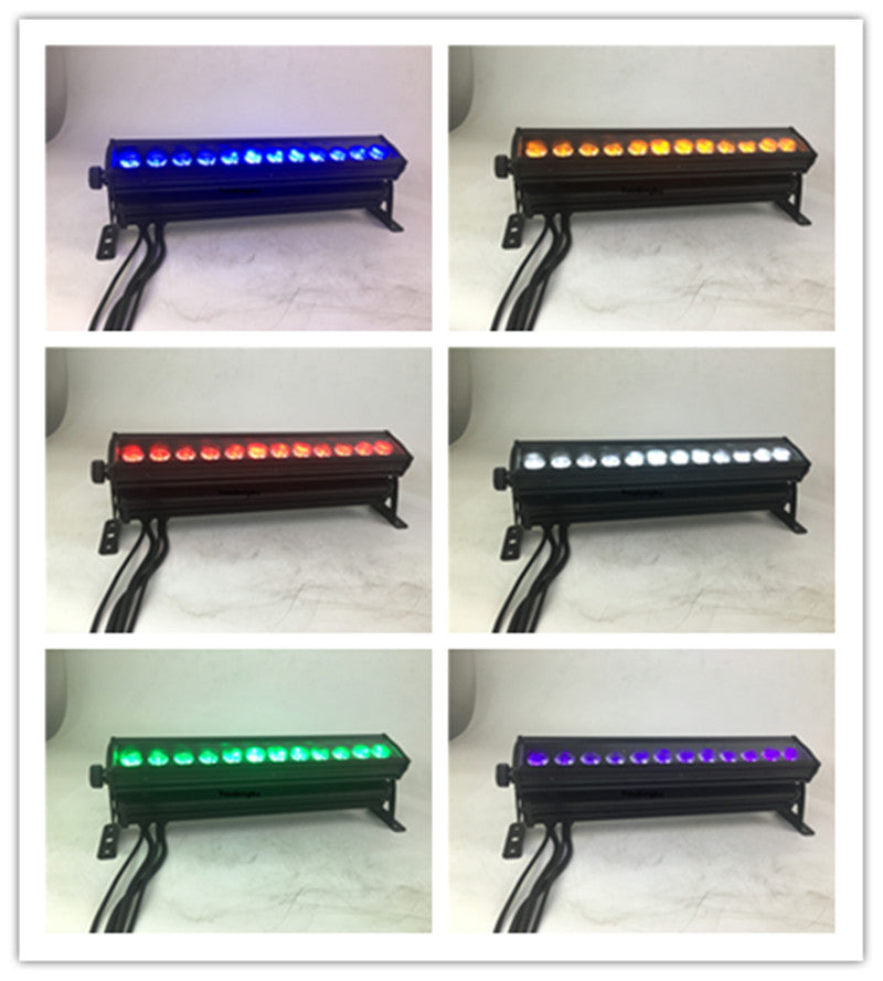 4 piecestop selling products Ip 65 waterproof 12*18W RGBWA UV Full Colors Linear Outdoor LED Wall Washer For Building Facade
