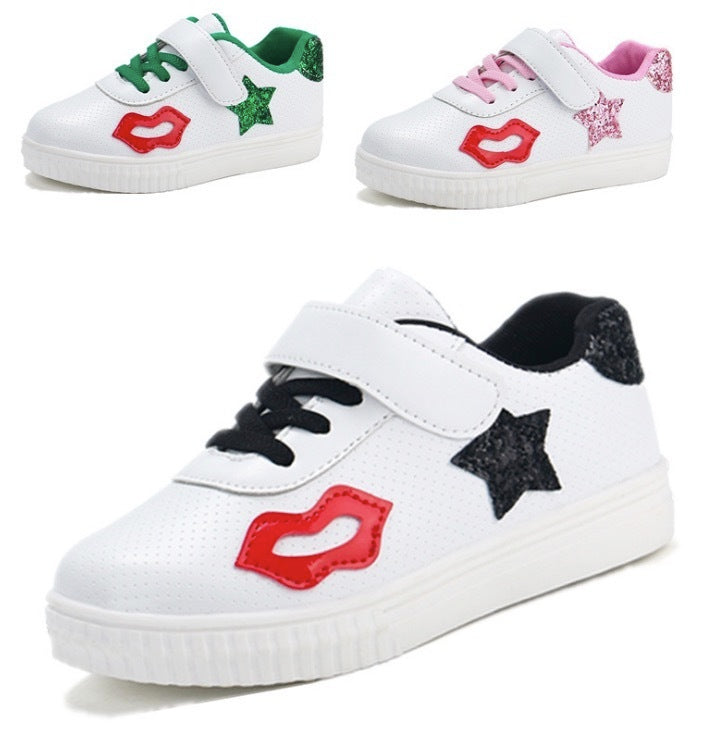 New Hot Sale Fashion Baby Lipstick Stars Casual Shoes Female Sneakers Kids Zapatillas Deportivas Mujer Lovers Sapatos Femininos