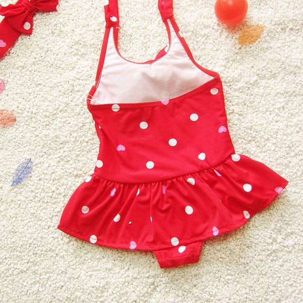 Baby Girl Swimsuit Children Cute Baby Swimwear Girls Infant Bathing Suit Swimming Pool Clothing One Piece Blue Red S M L XL