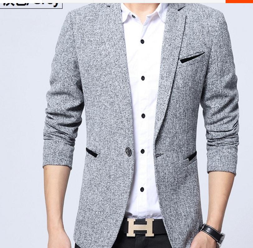 new style male Korean cultivate one&#039;s moral character arder Western-style clothes single coat spring youth coat