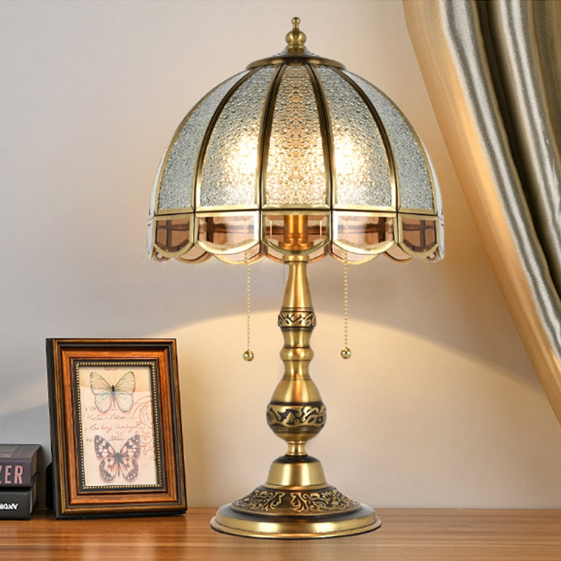 Continental retro full Copper table lamp Bedroom bedside Desk Luxury wedding Hotel Club domestic table lamps led lighting