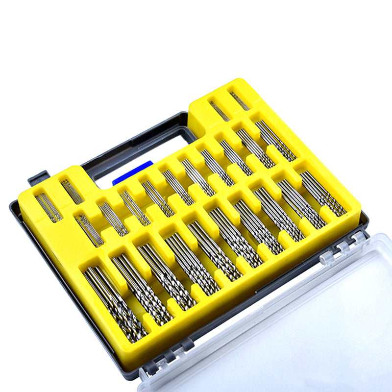 DIY 150PCS twist drill bits tools miniature hole opener kit for handcraft woodworking size 0.4 to 3.2mm plastic box package