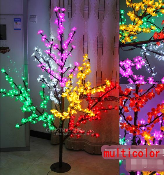 LED Cherry Blossom Tree Light 672pcs LED Bulbs 1.5m Height 110-220VAC Seven Colors for Option Rainproof Outdoor Usage Drop Shipping