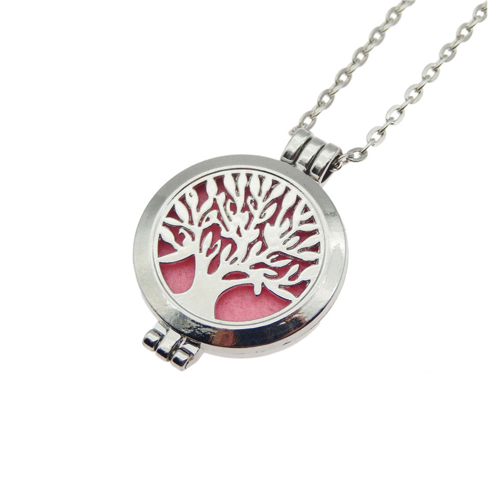 5pcs Life Tree Pearl Cage Lockets Necklace Accessories Provide Essential Oil Diffuser Necklace Pendant Exquisite Small Gifts