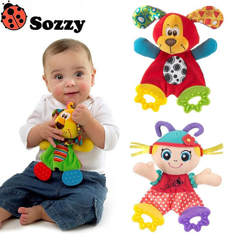 Sozzy Baby Plush Teether Dolls Intellectual Development Emotional Gripping Sensory Visual cartoon Toy