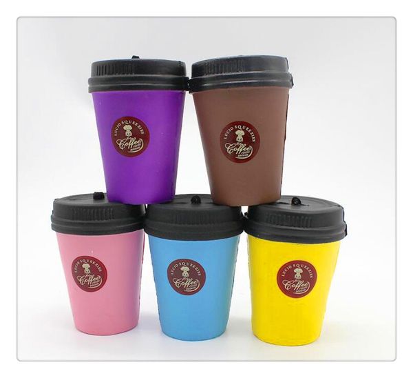 The simulation of Squishy slow rebound Siwan coffee cup tea cup Straw ice cream cup decompression toys