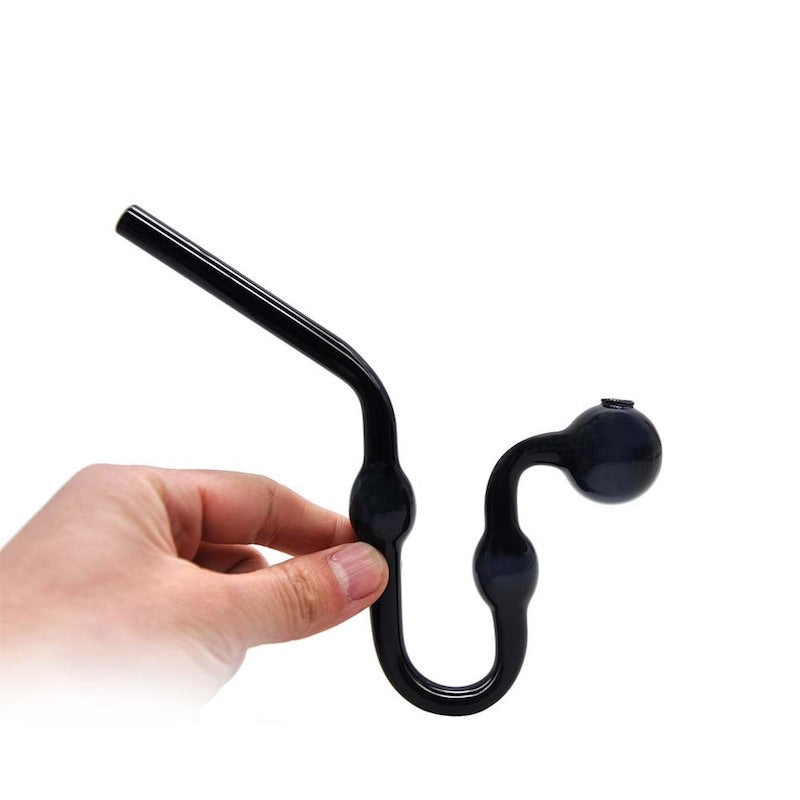 colorful cheap wholesale S Shape Glass Pyrex Oil Burner Glass Snake Oil Burners Smoking Pipes Curved Glass Tube Dab Rig