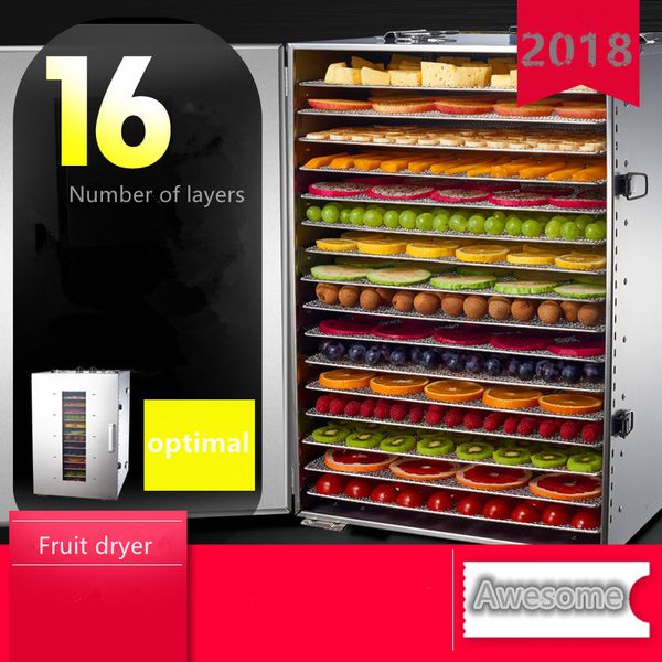 16-layer commercial fruit dryer fruit dehydrator vegetable dryer vegetable dehydrator beef dried produce fish fillet production dog food