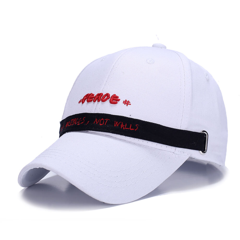 Long Tail Baseball Cap Letters Embroidery White Men Women Street Dance Hats Outdoor Sun Hat