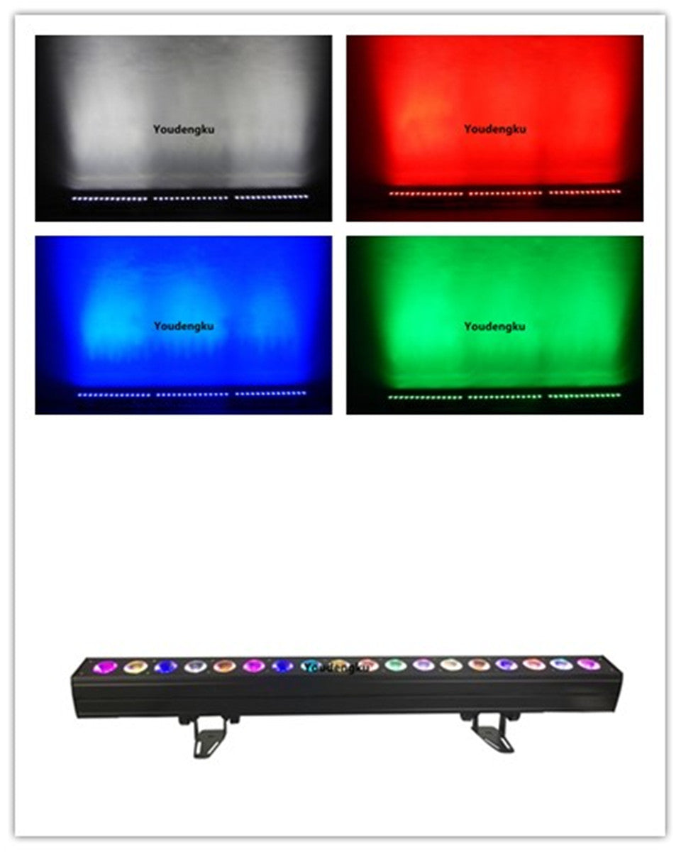 6 pieces LED Wall Wash Indoor 18x10W Quadcolor RGBW 4in1 indoor led lights wall washer With PonitControl