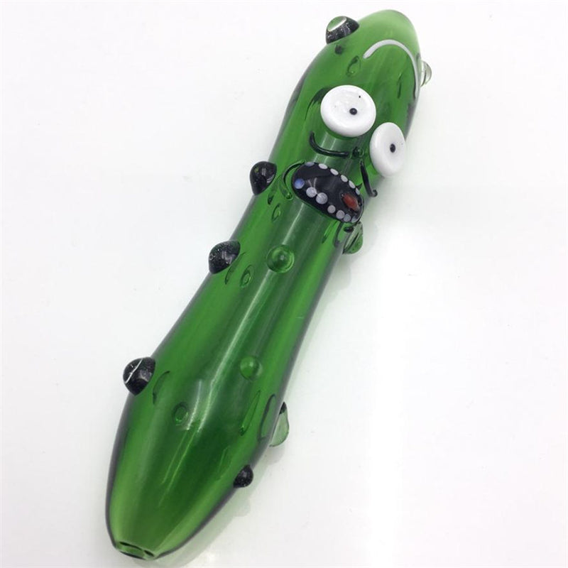 Beautiful Funny Smoking Glass Pipes Cucumber Tobacco Hand Pipe Pyrex Spoon Tubes for Glass Bongs