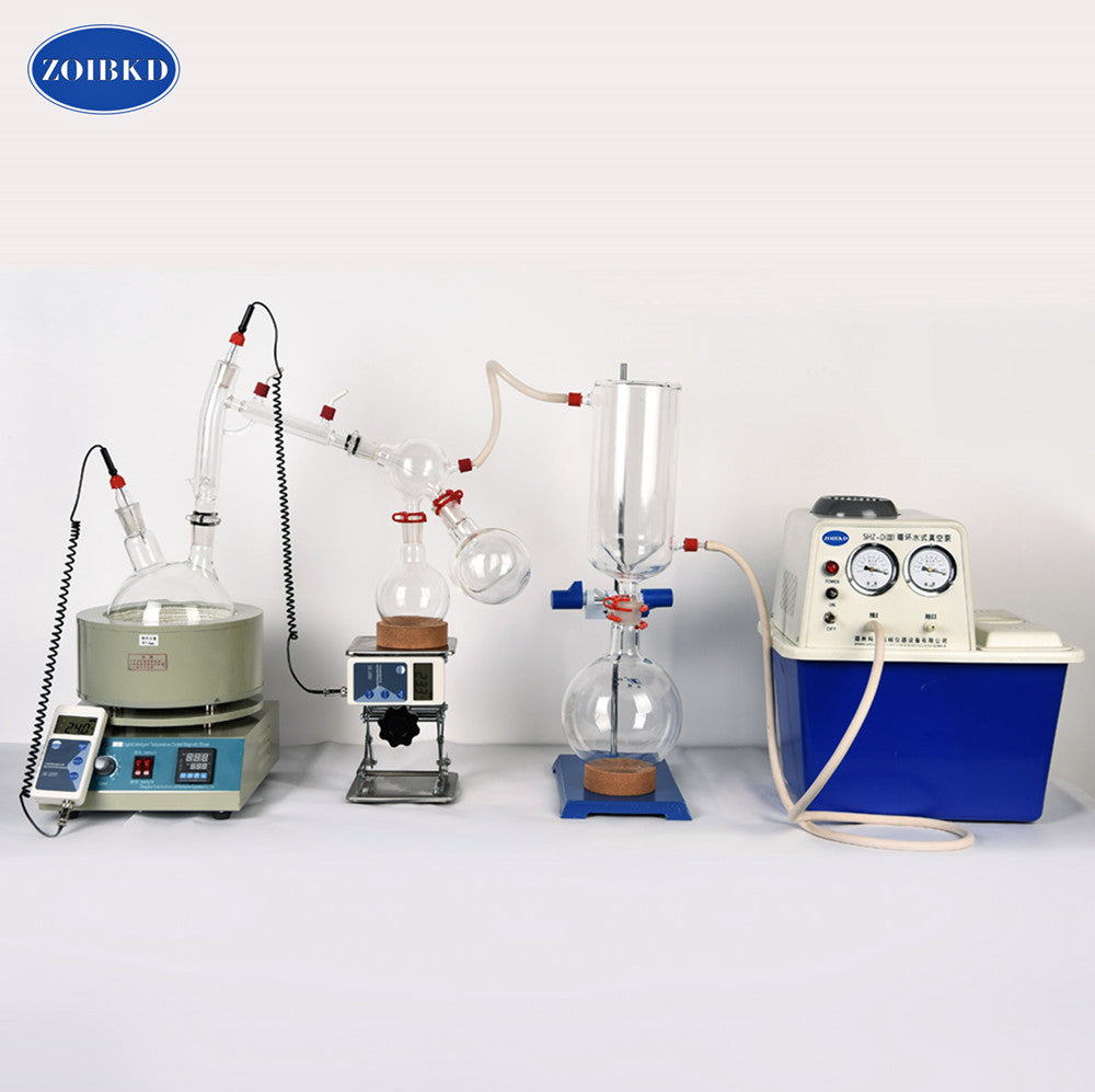ZOIBKD Lab Supply Equipment 2L Short Path Distillation Includes Vacuum Pumps kit