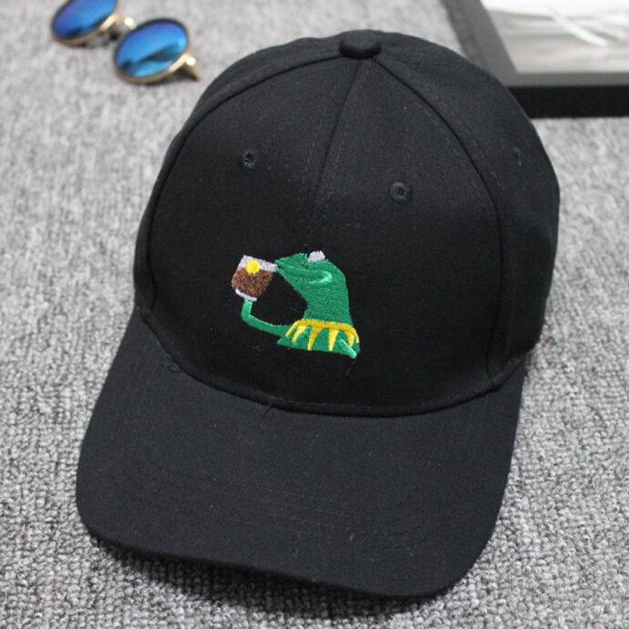 Frog Cartoon Baseball Cap James Championship Embroidered Bent Brim and Men and Women Hats Gorras Dad Polo Hats