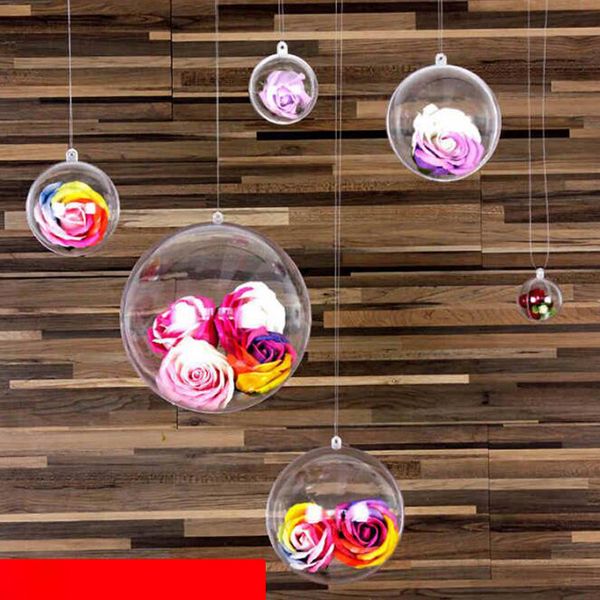 4-5-6cm candy box bag chocolate gift clear plastic ball for Birthday Wedding Party Decoration craft DIY favor baby shower