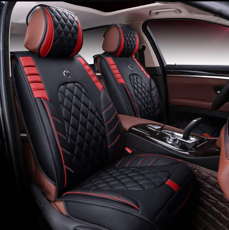 Universal Fit Seat Cover Set For Five Car Seats Sedan Full Surround Design Durable Waterproof PU Leather Seats Covers Set For SUV