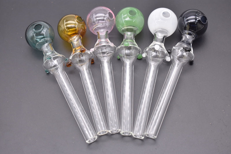 wholesale 5.5inch Pyrex colorful Great Pyrex Oil Burner Pipe Glass Tube Pipe Oil Nail smoking Pipe
